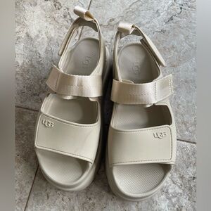 UGG SeaSalt Goldenglow Platform Sandals